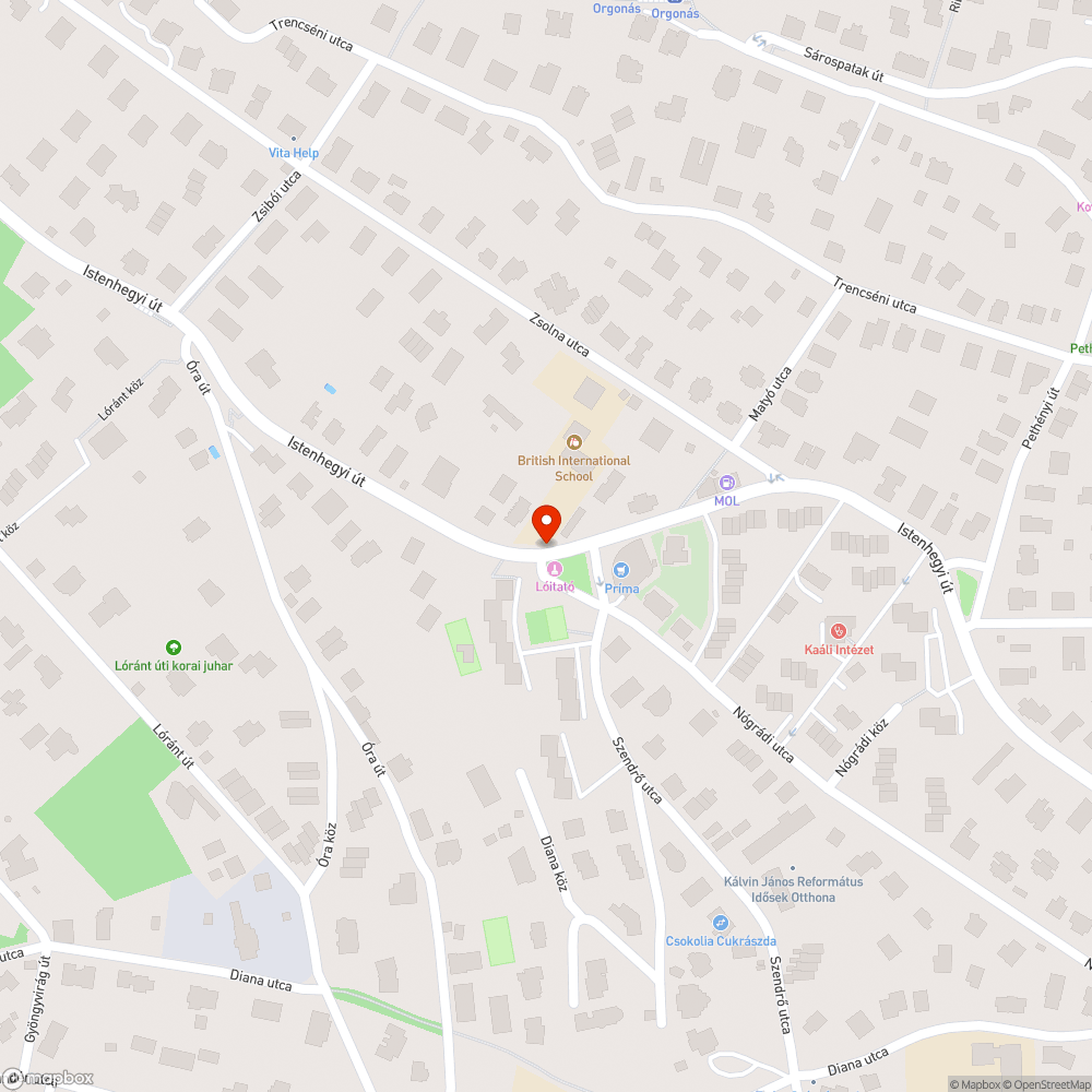 Elhagyott autó bejelentés helye