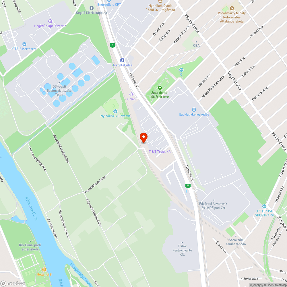 Soroksár Hold utca szemét bejelentés helye