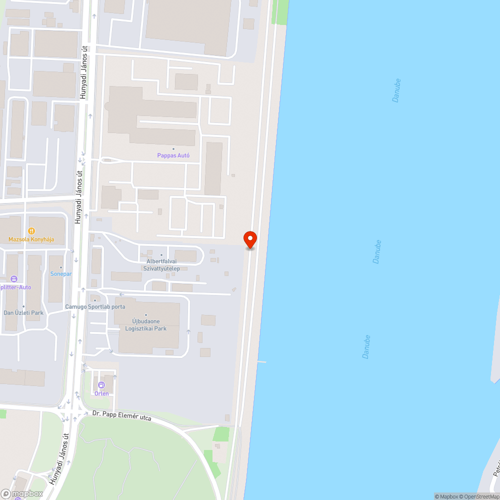 Autómentes Árasztó-part bejelentés helye