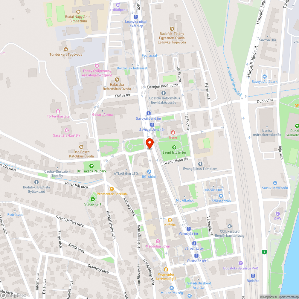 Egy oszlopon bejelentés helye