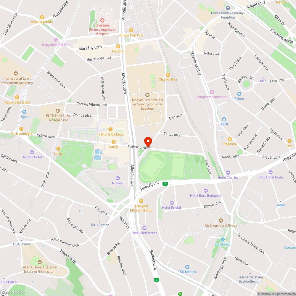 Sérült utcatábla bejelentés helye