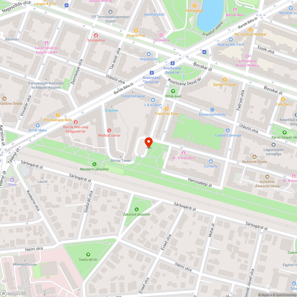 Ismeretlen célú kőburkolat bejelentés helye