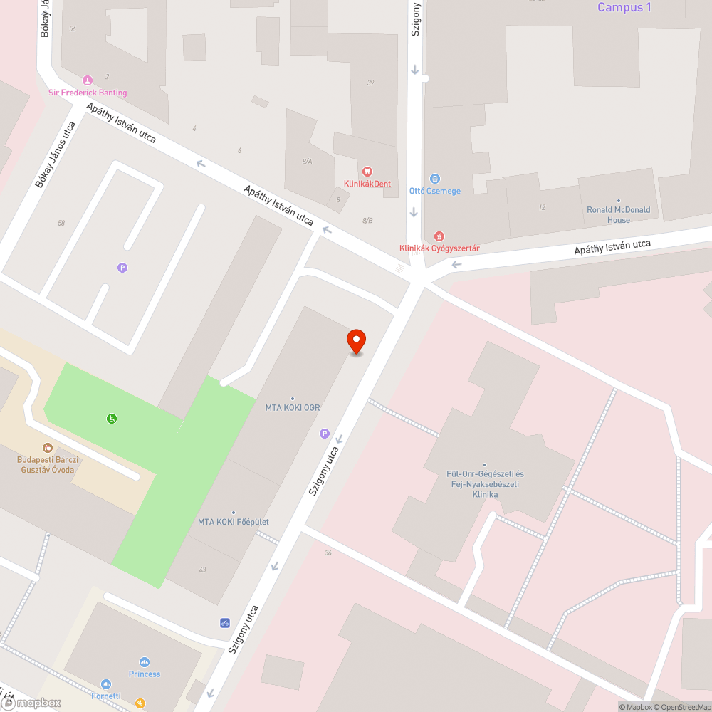 Szigony utca járda akadálymentesítése bejelentés helye