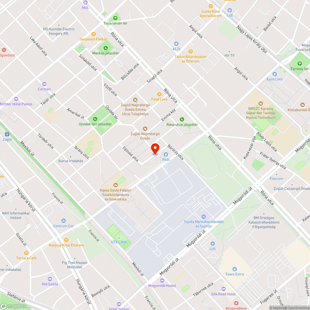 Járdára belógó növényzet bejelentés helye