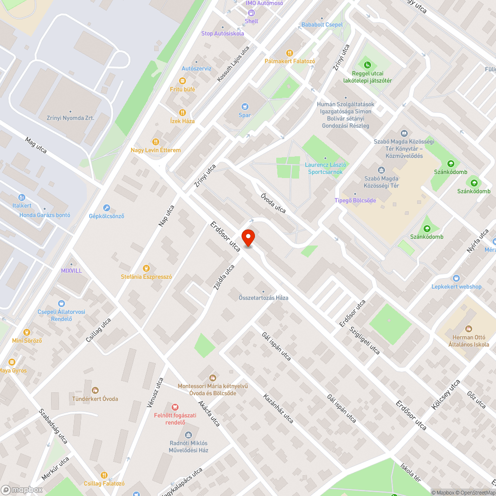 Útra benövő bokor. bejelentés helye