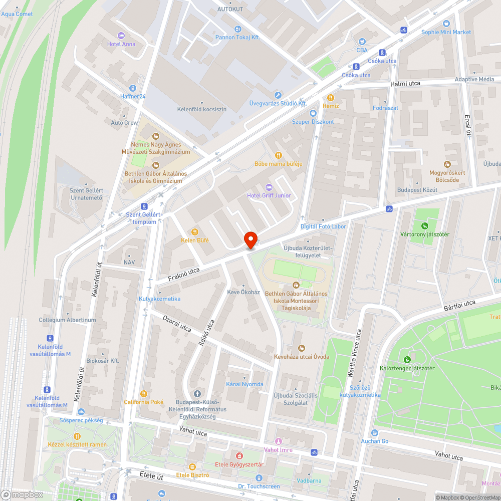 összefirkált utcatábla bejelentés helye