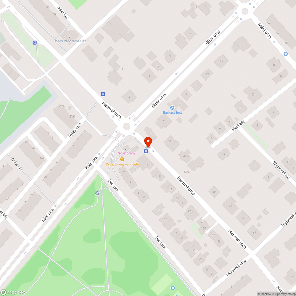 Hiányzó közműfedél bejelentés helye