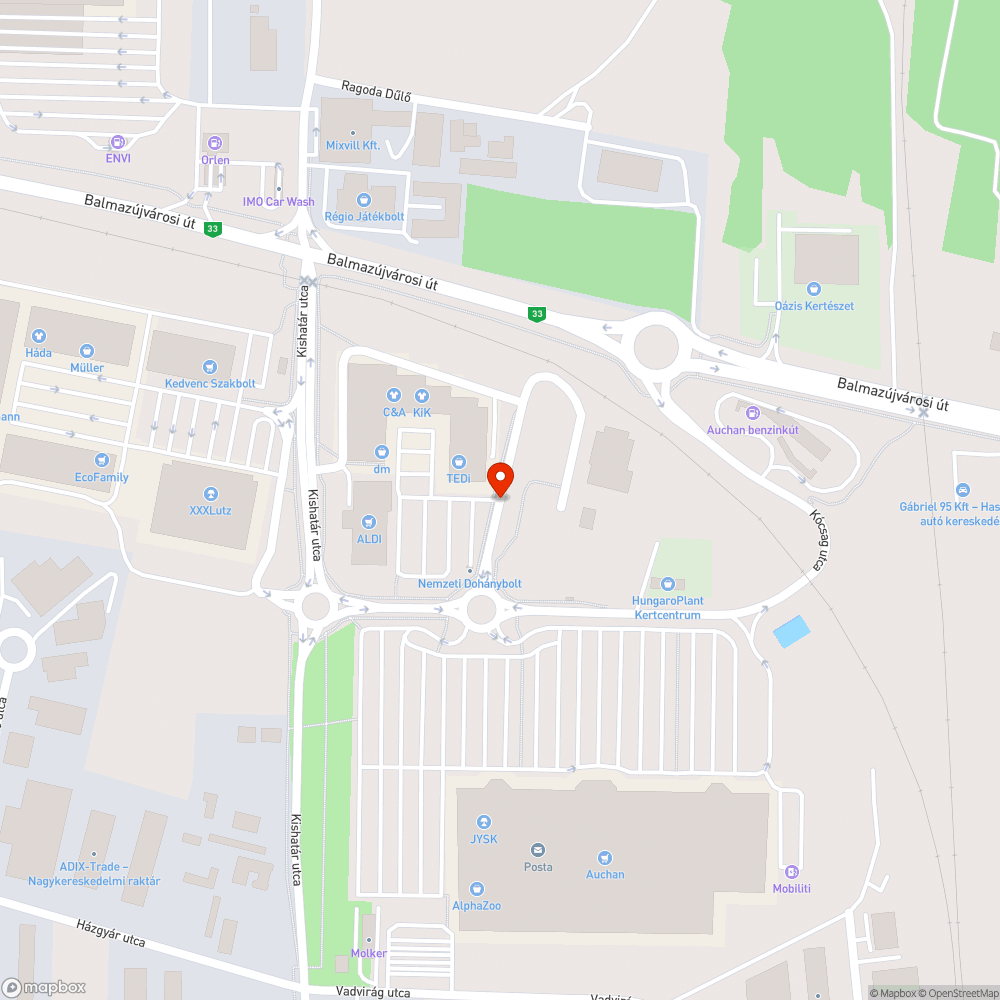 Régóta jelenlévő kátyú bejelentés helye