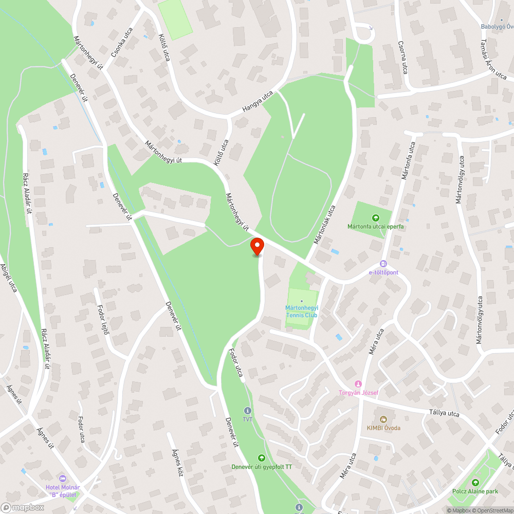 Beomlott aszfalt bejelentés helye