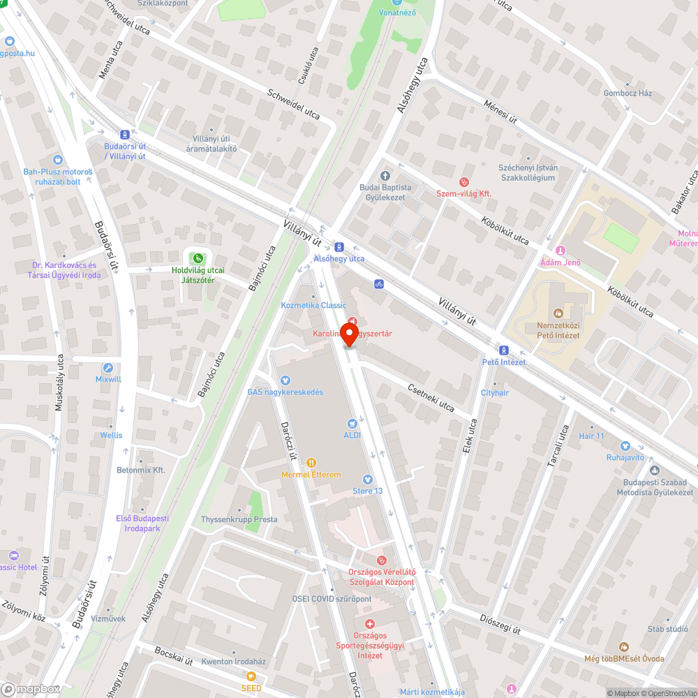 Kiszáradt fa bejelentés helye