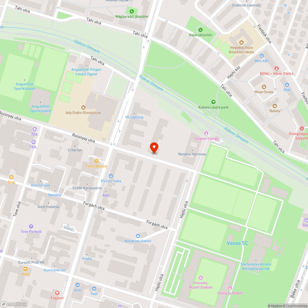 Építési törmelék fák törzséhez halmozva bejelentés helye