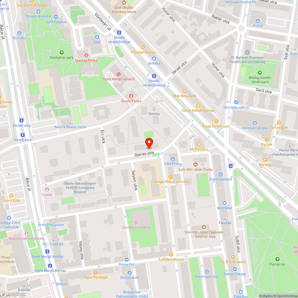 Nagyon mély kátyú bejelentés helye