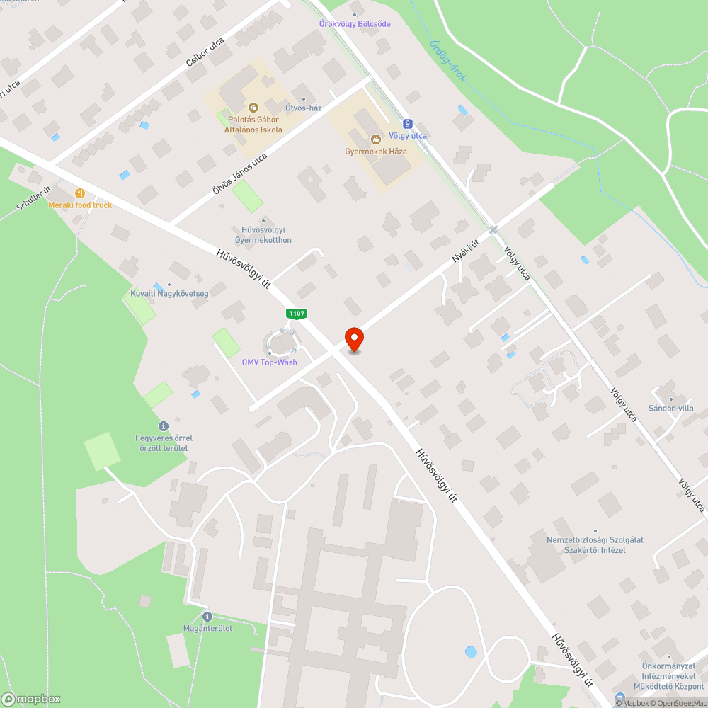 Bp II. Nyéki út gyalogátkelő lámpa nem világít bejelentés helye