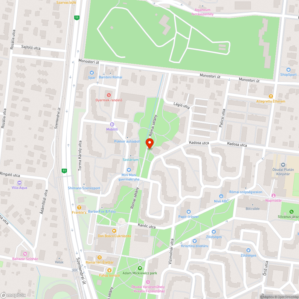 Építési tormelek a parkban bejelentés helye