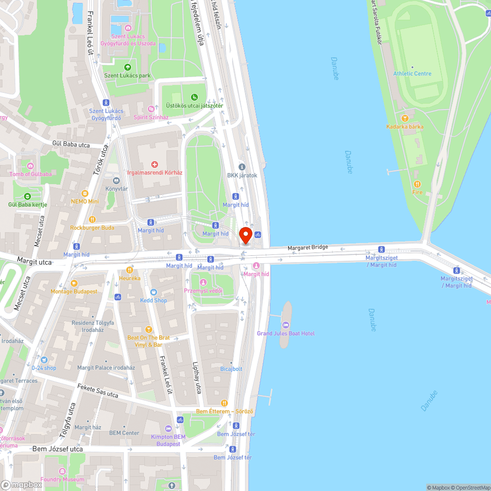 Margit híd bicikliút kopott, töredezett bejelentés helye