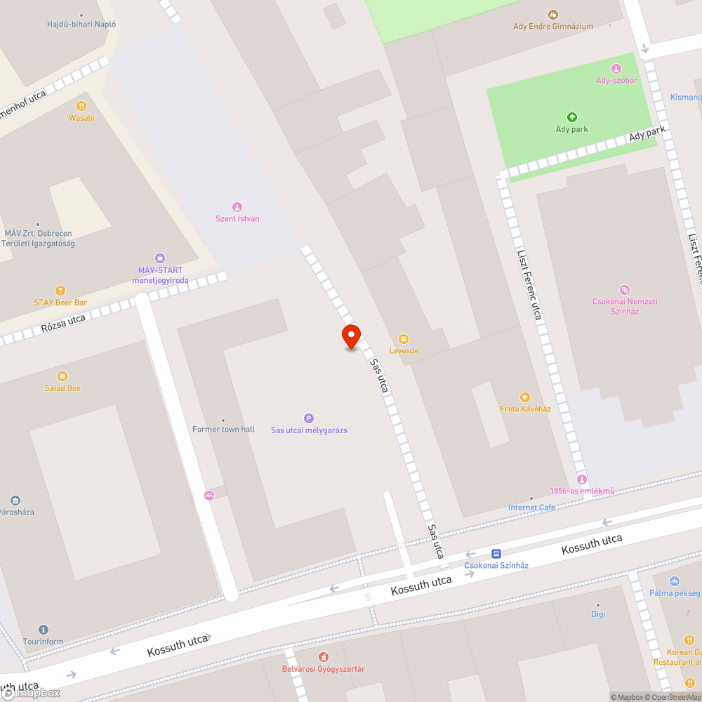 Debrecen, Sas utca 2. szám alatt lévő orvosi rendelő előtti területet nyilvános WC-ként használják bejelentés helye