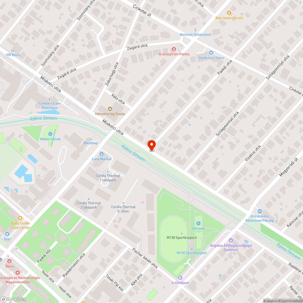 Kiszáradt fa bejelentés helye