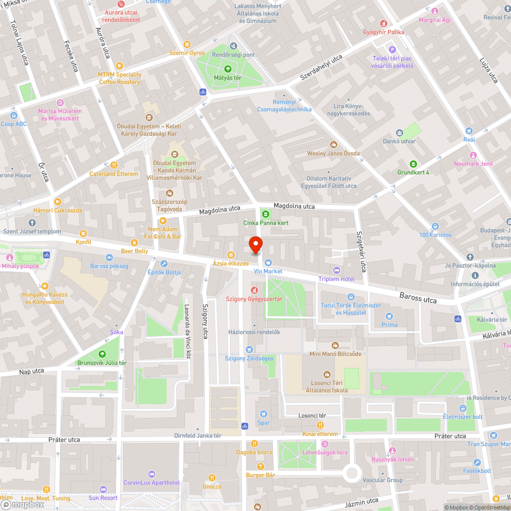 Megrongált elektromos doboz a Baross utcában bejelentés helye