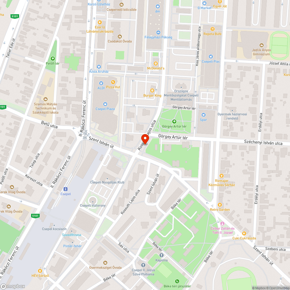 Kiszáradt fa bejelentés helye