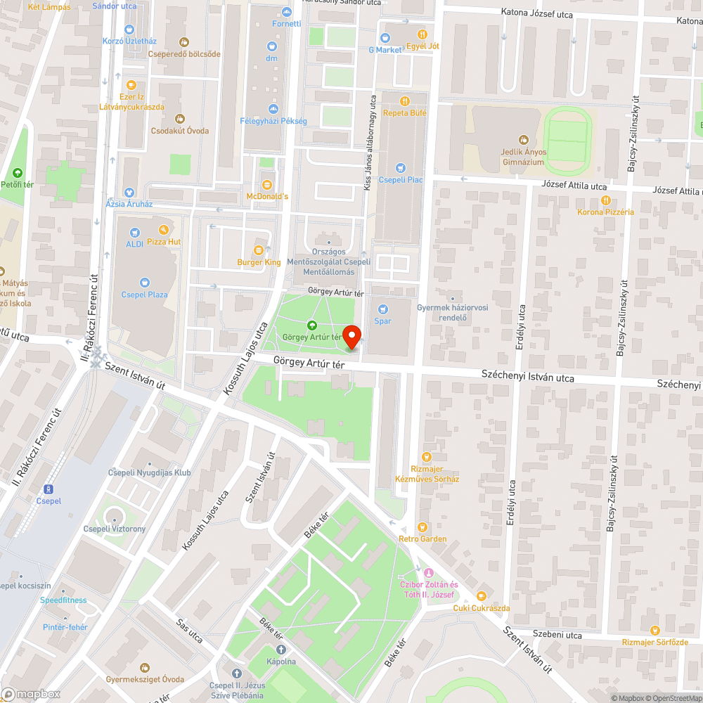 Kiszáradt fa bejelentés helye