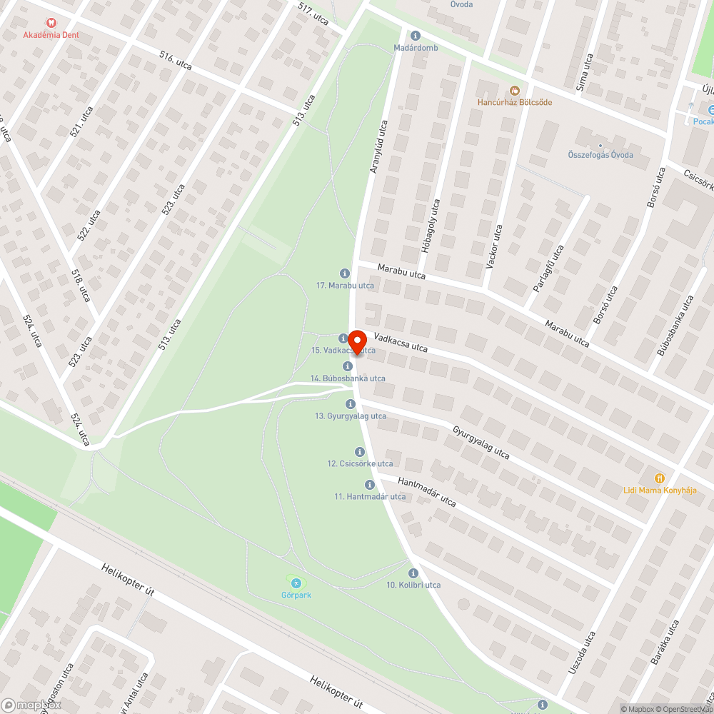 Gazzal benőtt árok bejelentés helye