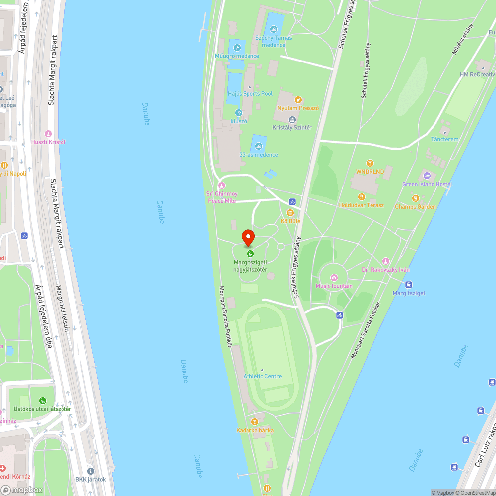 Margitsziget játszótér murvás talaj bejelentés helye