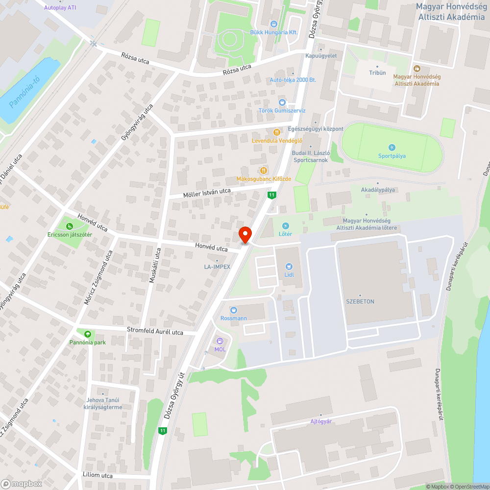 Nyitott ajtó bejelentés helye