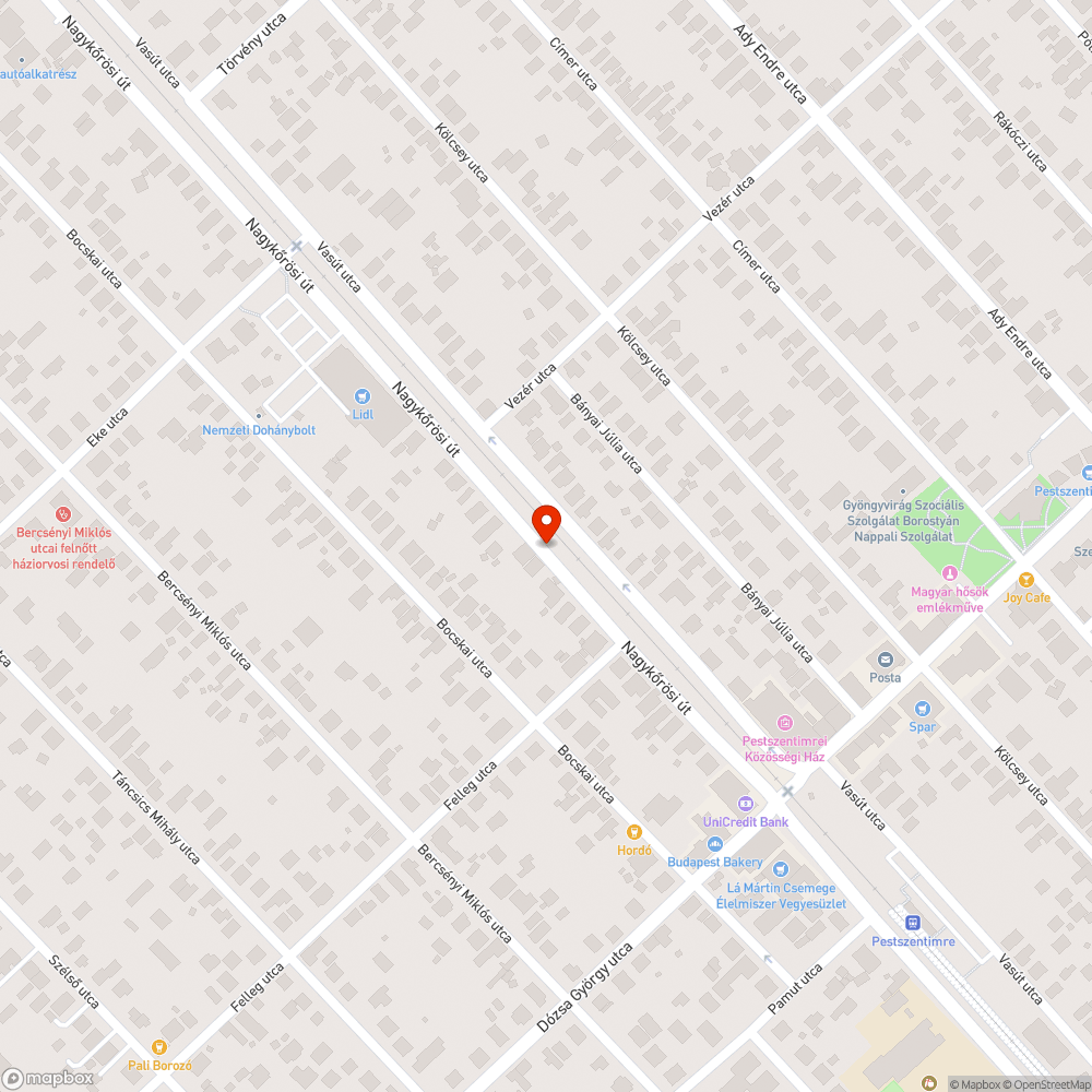 Borzalmas állapotban lévő útburkolat bejelentés helye