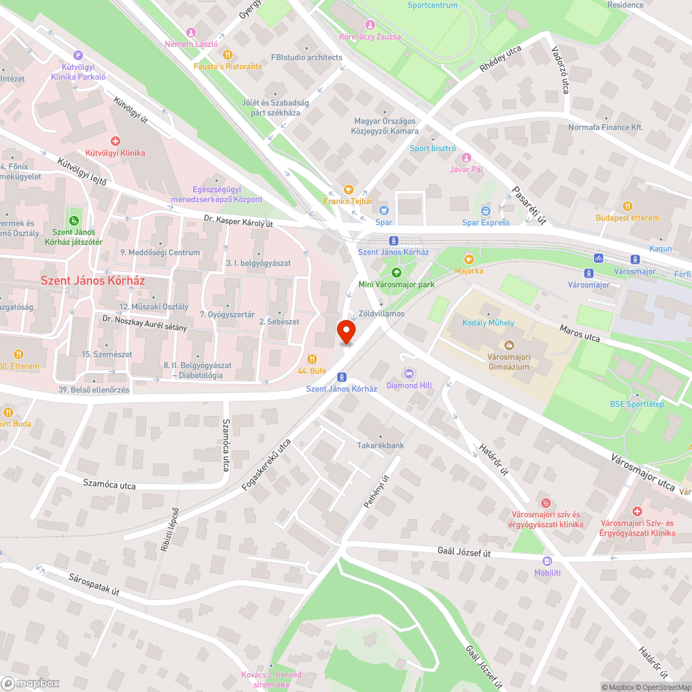 Diós árok kátyúi bejelentés helye