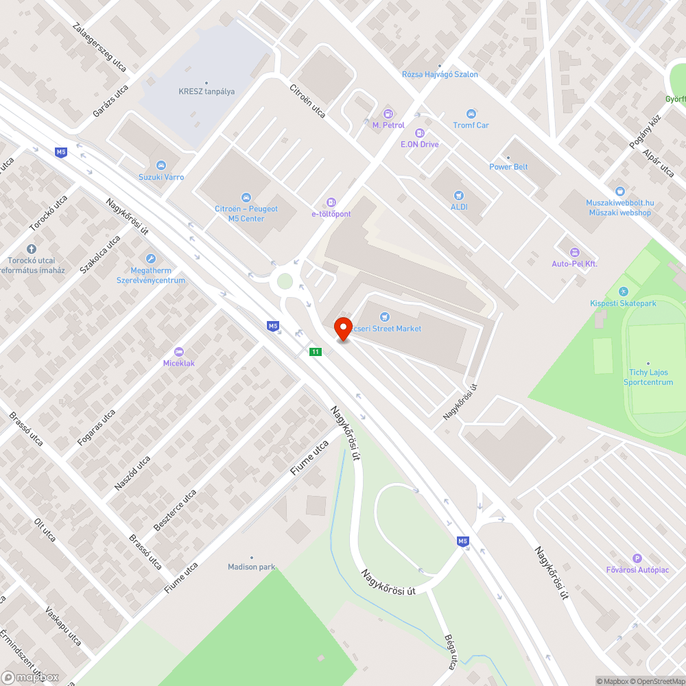 Balesetveszélyes útbeszakadás bejelentés helye