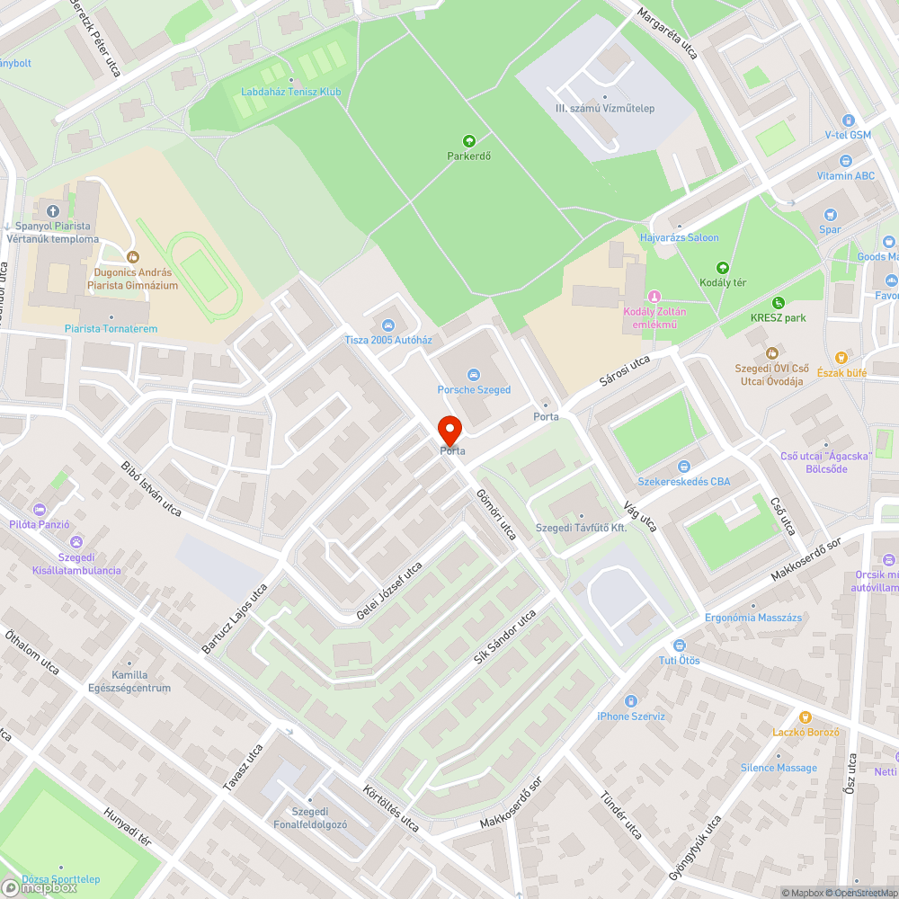 Elhagyott jármű bejelentés helye