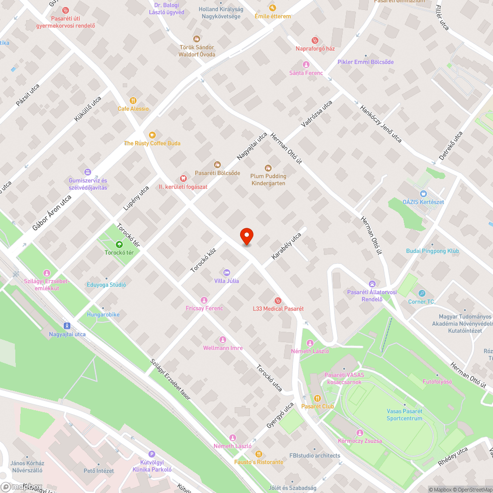 Utcán lévő zöldhulladék bejelentés helye