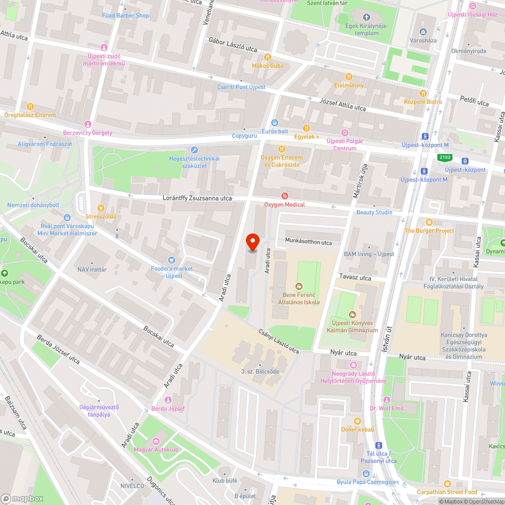 balesetveszélyes, részben kiszáradt fa bejelentés helye