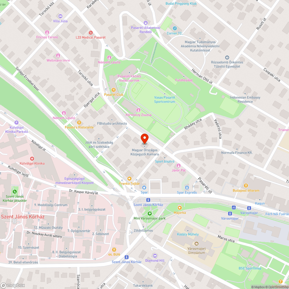 Üres fahely bejelentés helye