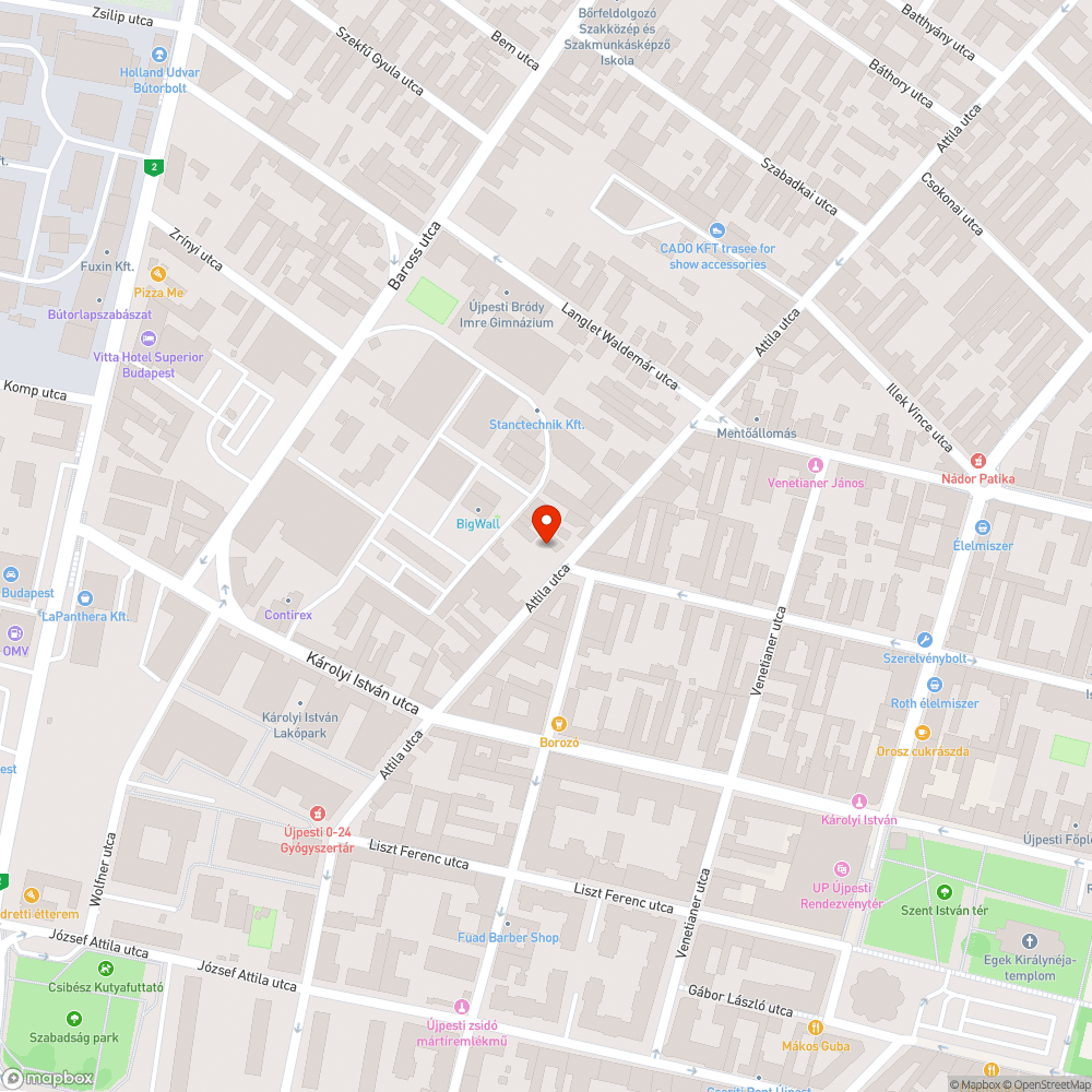 Roncs autó bejelentés helye