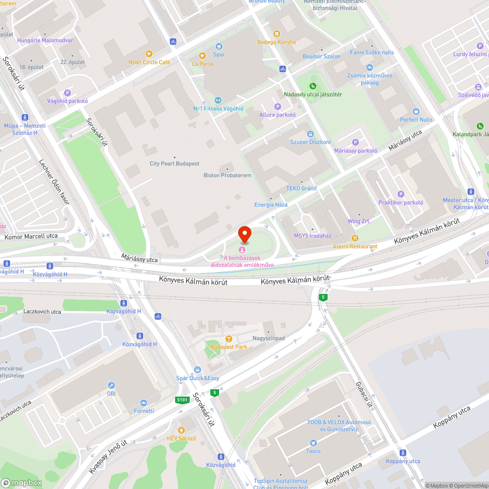 Szemétdomb a bombázások áldozatainak emlékművénél bejelentés helye