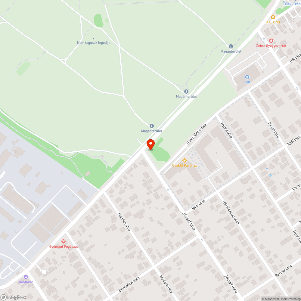 Gyalogosok veszélyben bejelentés helye