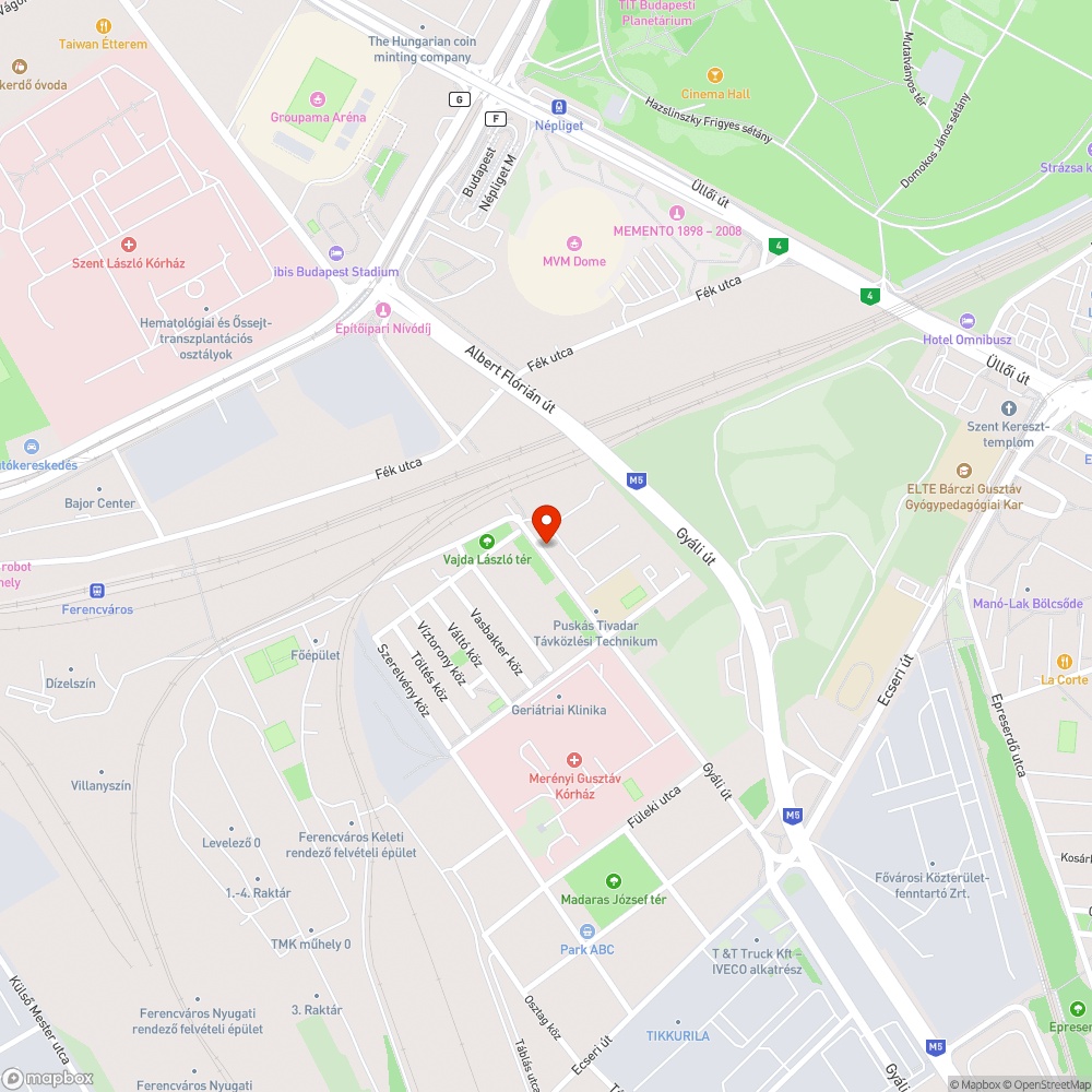 Közlekedésre alkalmatlan jármű bejelentés helye