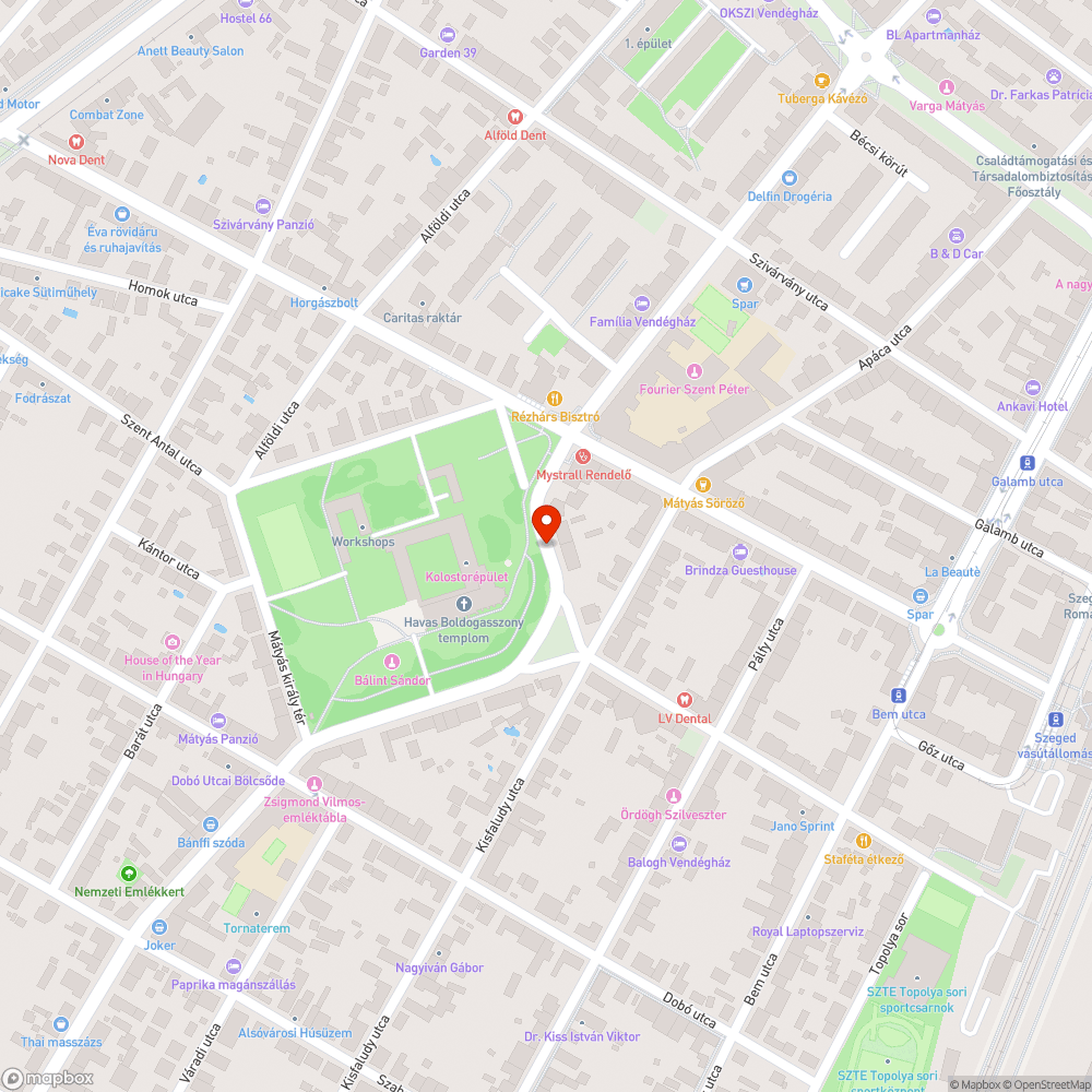 Eldugult víznyelők a Mátyás téren bejelentés helye