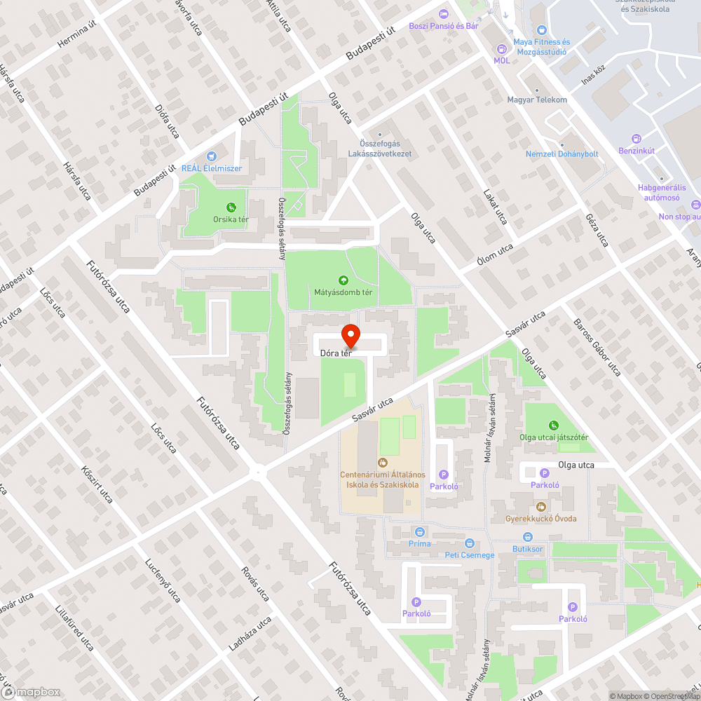 Elhagyott jármű bejelentés helye