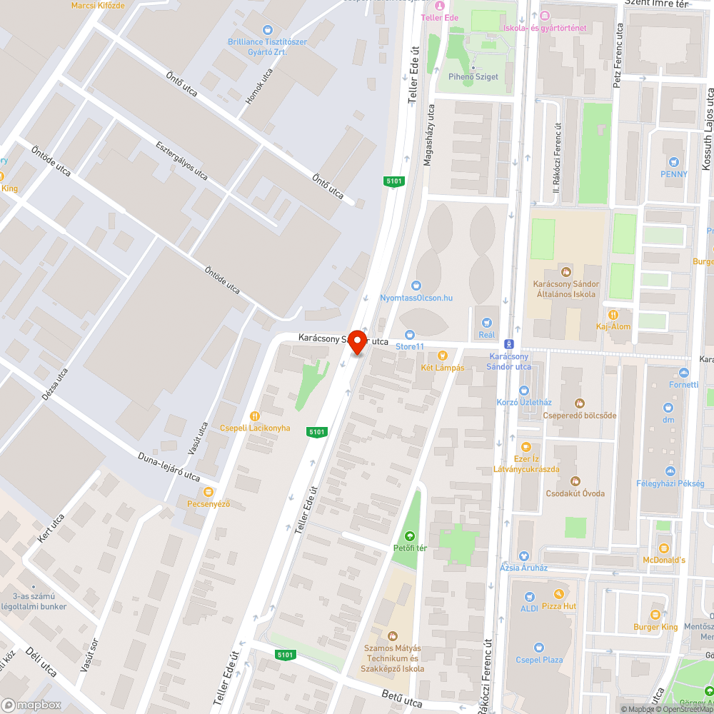 Illegális szemétlerakás bejelentés helye