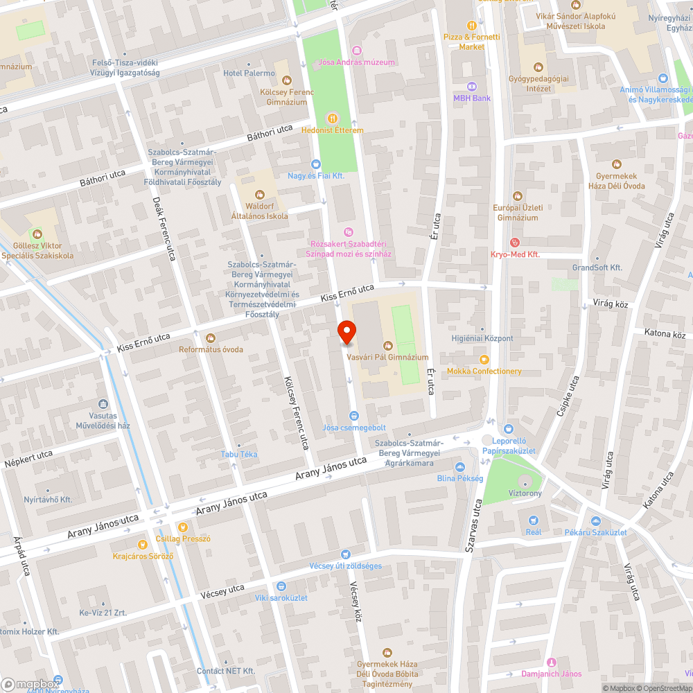 Sáros-Mocsaras zöldterület bejelentés helye