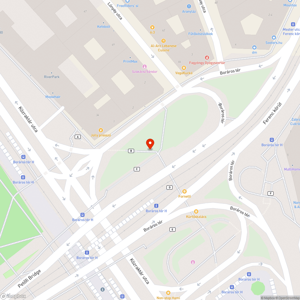 Szemetes Boráros tér bejelentés helye