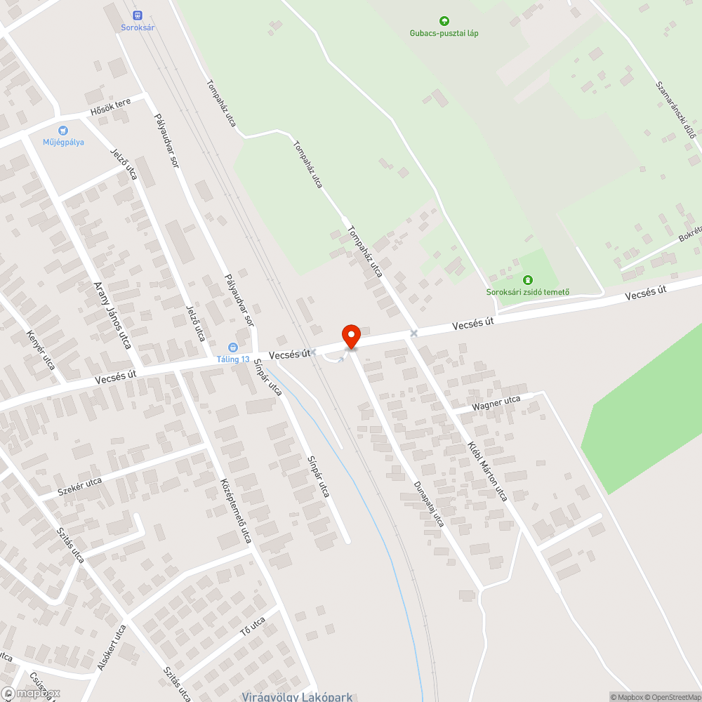 Járdára kifolyó gaz bejelentés helye