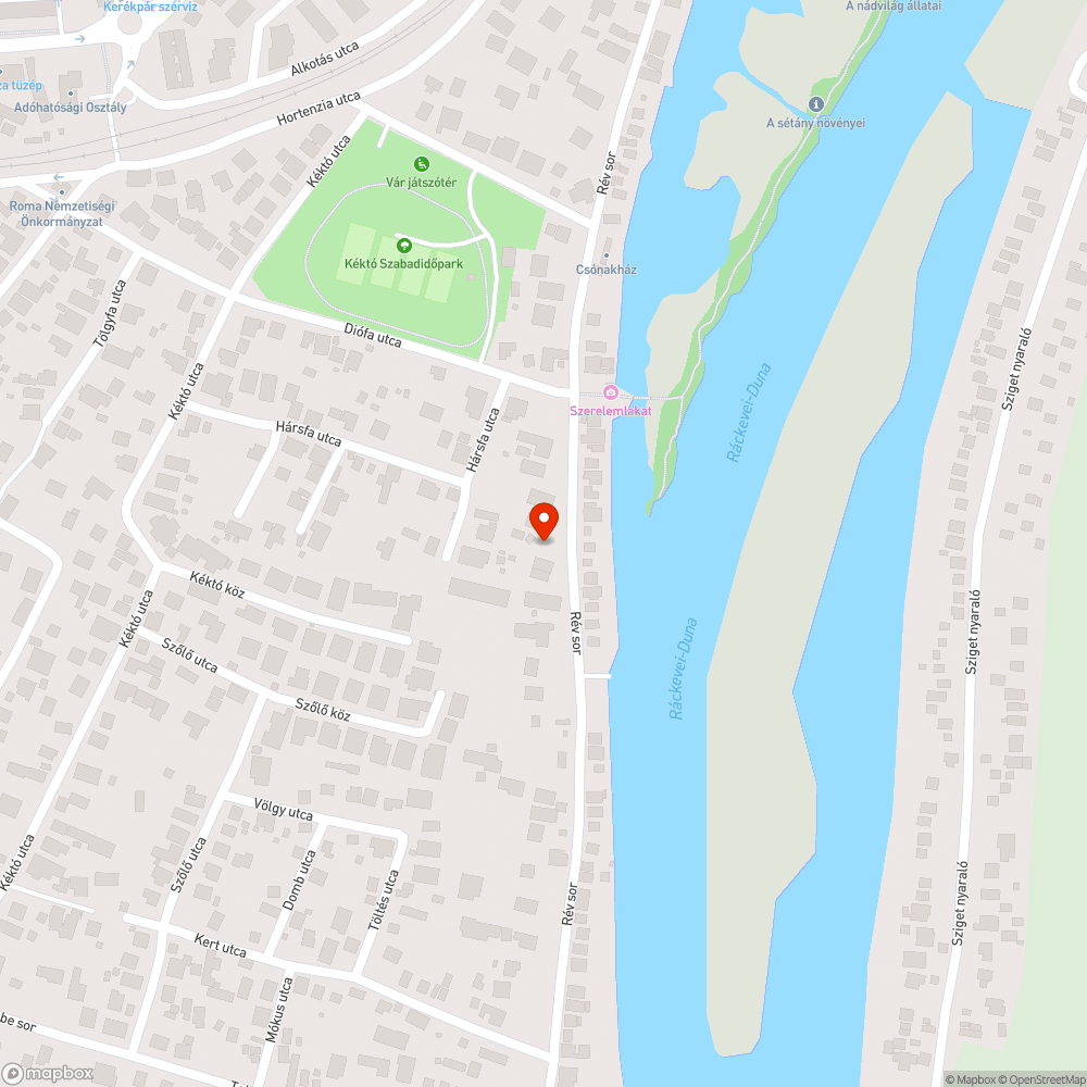 Duna parti úti hiba bejelentés helye