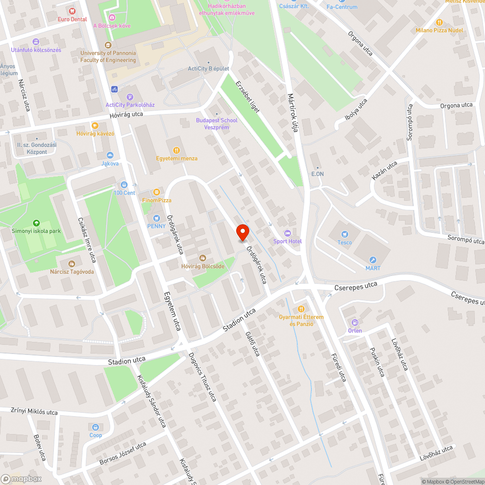 Akna eldugult bejelentés helye