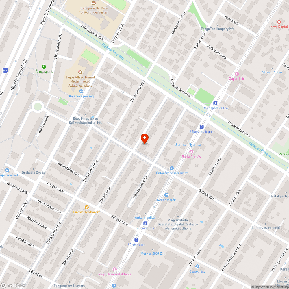 Rendszám nélküli autó a Kassai utca 111. előtt bejelentés helye