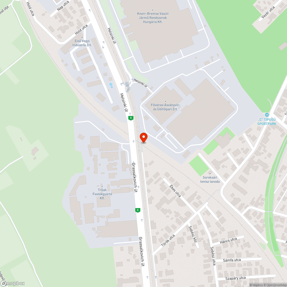 Grassalkovich úti vasúti felüljáró szemét bejelentés helye