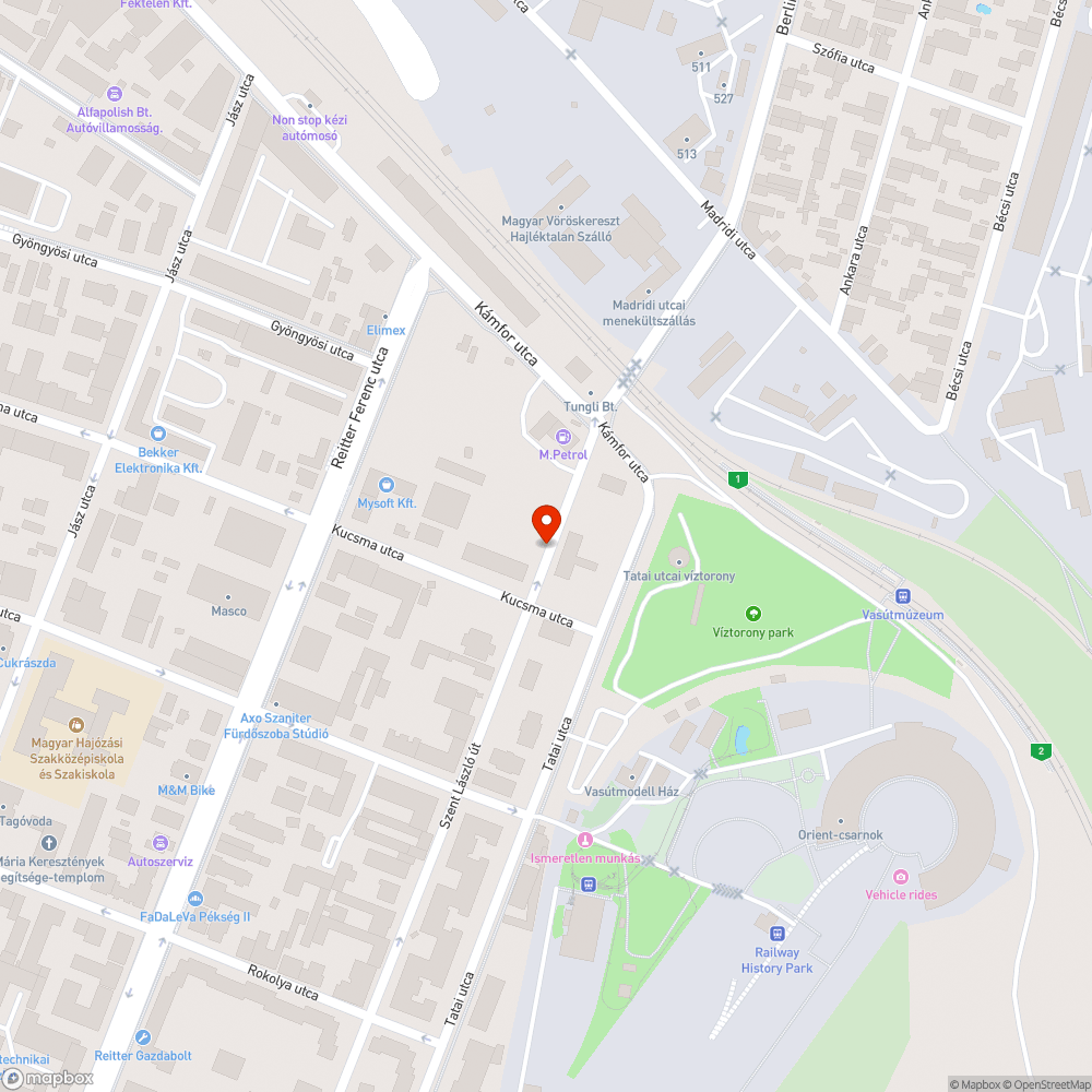 Kiszáradt fa bejelentés helye