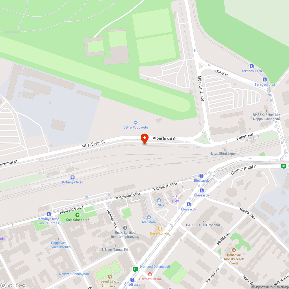 Kidőlt fa bejelentés helye